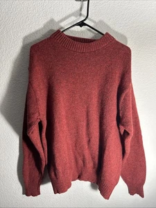 Suéter de Colección LL Bean Para Hombres XL Rojo Mezcla de Lana Cuello Redondo Pullover EE. UU. - Imagen 1 de 8