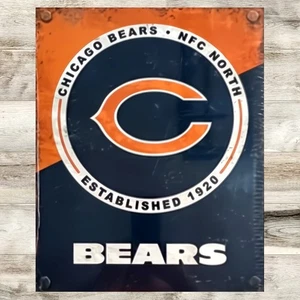 Chicago Bears Established 1920 Licensed 12.5" x 16" Metal Sign Shrink-Wrapped - Picture 1 of 2