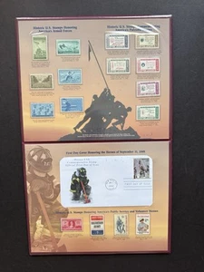 US 2002 FDC Folder +US 911 Heroes #B2 +16 Heroes American MNH Stamps+Rare Cachet - Picture 1 of 2