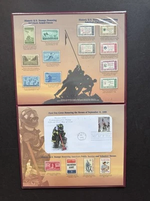 US 2002 FDC Folder +US 911 Heroes #B2 +16 Heroes American MNH Stamps+Rare Cachet - Image 1 of 2