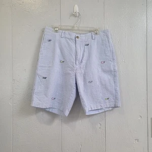 Vineyard Vines For Kentucky Derby Chino Shorts Herren 36 blau gestreift Seersucker - Bild 1 von 17