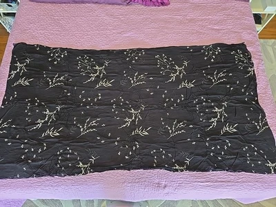 PEPPERMINT BAY Beaded Black White 70 Inch x 38 Inch Wrap Scarf USED - Image 1 of 4
