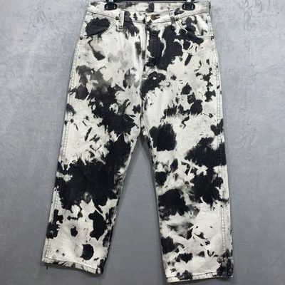 Wrangler Made in USA 13MWZPB White & Black Jeans Size 32W 24L Actual - Image 1 of 4