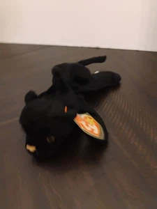 Ty Velvet 1997 Black Panther Cat Beanie Baby With Tags bb31 - Bild 1 von 6
