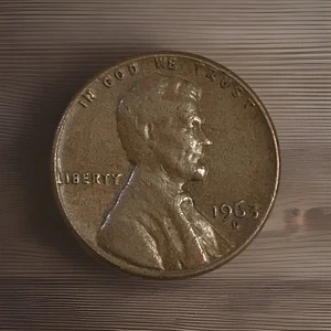 1963 D 1C BN Lincoln Shield Cent Double Die - Picture 1 of 4