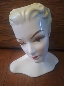 Vintage Horton Ceramics Glamour Girl Lady Head Vase Blonde Art Deco *Please Read - Picture 1 of 21
