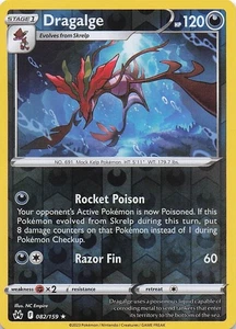 Dragalge Rare Reverse Holo Crown Zenith 082/159 NM - Picture 1 of 2