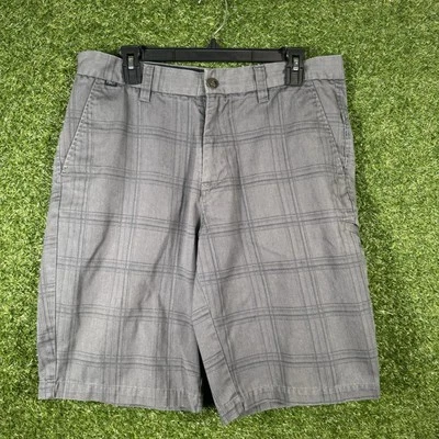 Fox Racing Shorts Mens 36 Chino Gray Plaid Biker Skater Y2K - Image 1 of 4