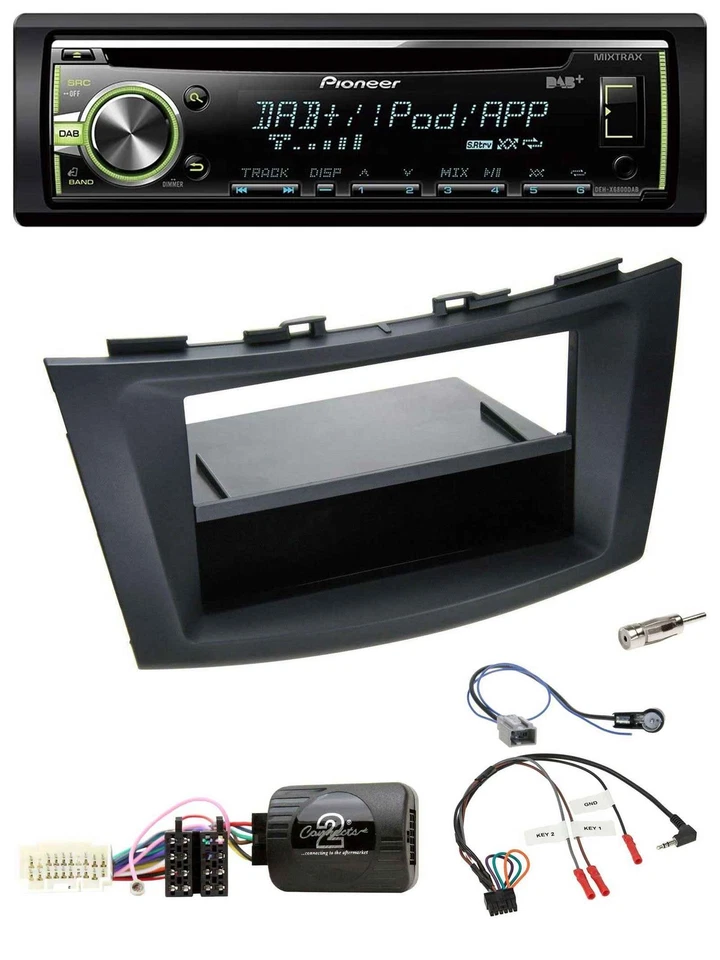Pioneer DAB USB MP3 Lenkrad CD Autoradio für Suzuki Swift Sport ab 2011 schwarz - Bild 1 von 4