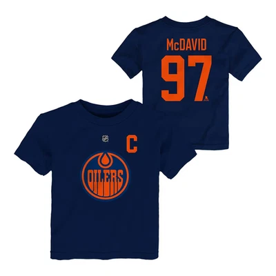 NWT Boys Childs Connor McDavid #97 Edmonton Oilers NHL Hockey  T-shirt jersey  S - Image 1 of 4