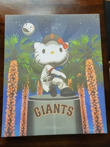 RARE Hello Kitty San Francisco SF Giants 2018 Light Up Canvas Poster Sanrio MLB - Picture 1 of 21