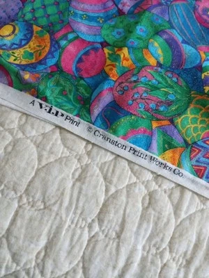 Easter Egg Print Cotton Material Remnant 18” Width X 42" Length New - Image 1 of 2