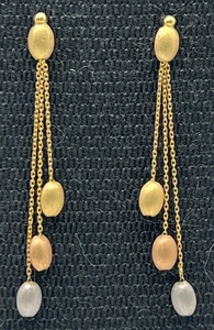 Pendientes colgantes de oro amarillo de 14K de varios hilos 4,05 gramos - preciosos - Imagen 1 de 3