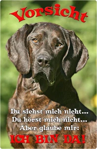 Hannoverscher SCHWEIßHUND - A4 Metall Warnschild Hundeschild SCHILD - HNS 09 T2 - Bild 1 von 2