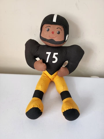 Vintage Mean Joe Greene Plush Stuffed Animal Pittsburgh Steelers Mascot 17" Cover