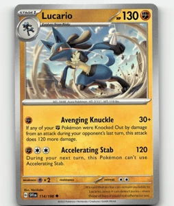 Pokemon Lucario 114/198 Escarlata y Violeta Base Set Casi Nuevo/Muy Nuevo - Imagen 1 de 1