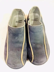 Dansko Sport Slip on Suade Blue Clogs Women's size 40 Shoes US 9.5-10 - Picture 1 of 6