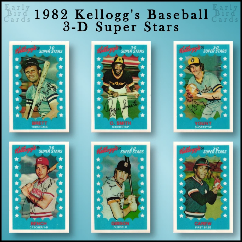 1982 Kellogg's 3-D Super Stars (1-64) / U Pick Cards - Build Set / Buy4+ Save40% - Image 1 of 1