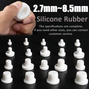 Tag. 2,7 ~ 8,5 mm weiß Silikon Gummi Loch Stecker Push In Kompressionsschaft Stoßstange - Bild 1 von 26
