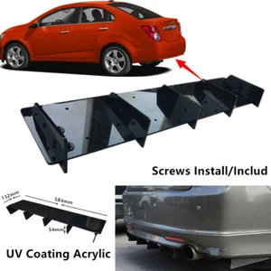 23x5" Fit For Chevrolet Sonic 2012-2016 Rear Bumper Lower Diffuser Shark Fin - Imagen 1 de 11