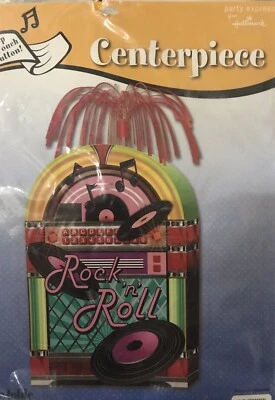 Centro de mesa de 13" de suministros de fiesta de rock & roll de los años 50 Juke Box Foto 1 de 2