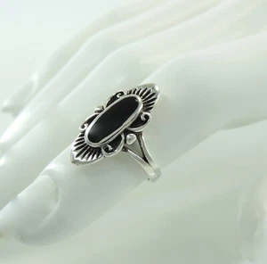  Anillo de mujer vintage plata 925 con ónix (50 (15,9 mm Ø) - Imagen 1 de 6