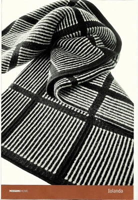 MISSONI HOME CAMA TIRO 100% LANA SHETLAND 1,40x 2,00' 130x185cm IOLANDA T20 Foto 1 de 4