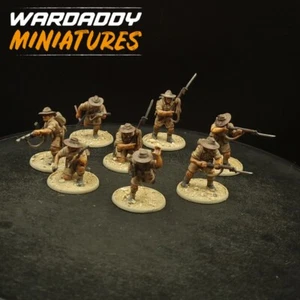 Pro Painted 28mm Bolt Action 8th Army Australians ×8 LH2 WW2 Warlord Games - Picture 1 of 4