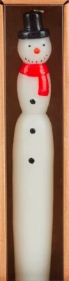 Mudpie - Snowman Taper Candle - 49800255SM - Image 1 of 4