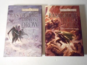 Forgotten Realms Two Swords & The Lone Drow 2 Hardcover R.A. Salvatore Hardcover - Picture 1 of 16