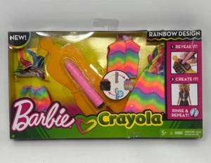 Barbie Love Crayola Rainbow Design fashions 2 Outfits Crayola Design Tool Pink - Picture 1 of 2