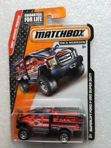 Matchbox Superlift Ford F-350 Super Duty Red Fire Truck MBX Heroic Rescue - Picture 1 of 2
