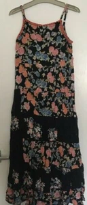 GIRLS PRETTY BLUE FLORAL LONG LENGTH SUMMER DRESS 10-11 YEARS GEORGE (POSTAGE DE - Picture 1 of 8