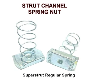 Channel SPRING NUTS for Strut Steel Channel 1-5/8" - Picture 1 of 12
