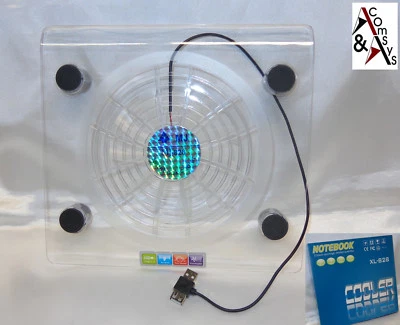 Notebook Kühler Cooler Kühlerpad 14cm Cool-Pad Lüfter LED Cooler Pad Laptop - Bild 1 von 3