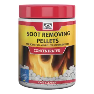 Limpiador de estufas de pellets de madera HANSA removedor de chimenea creosota/hollín, 1 kg - Imagen 1 de 5