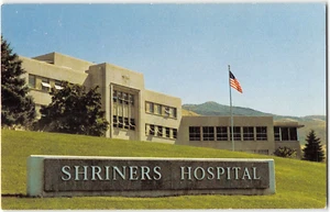 SHRINERS KRANKENHÄUSER FÜR VERKRÜPPELTE KINDER Salt Lake City 1960er Vintage Postkarte - Bild 1 von 2