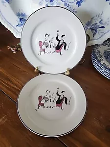 2 Rosanna A Women's Work is Never Done Themed Salad Plates 8"D - Picture 1 of 5
