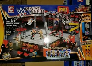 RARE WWE C3 Stackdown Survivor Deluxe Ring Building Set John Cena 21041 NEW - Picture 1 of 6