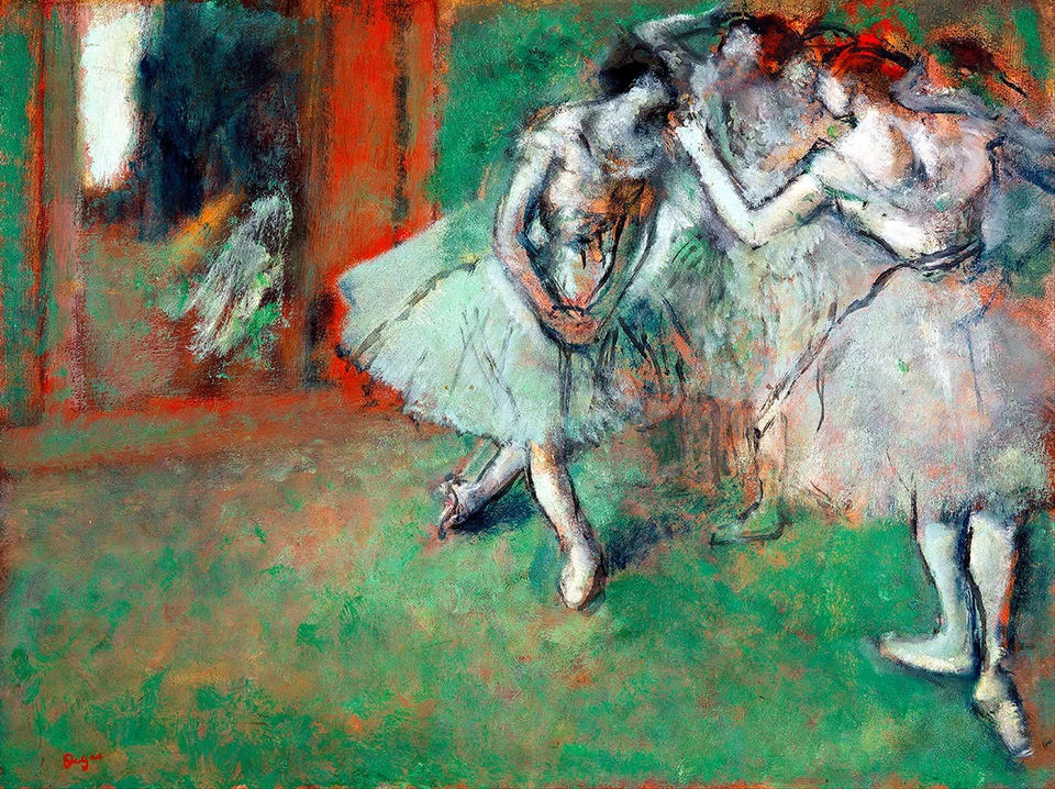 A Group of Dancers A1+ by Edgar Degas High Quality Canvas Print - image 1 of 1