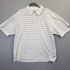 Callaway Golf Sport Polo Shirt Mens XL White Black Striped Short Sleeve Active