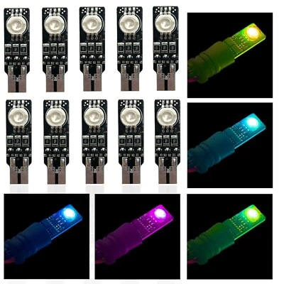 10 X W5W T10 501 LED Estroboscópica Flash Uces Interior Bulbos Canbus Multicolor - Imagen 1 de 4