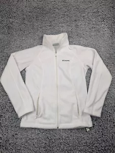 Columbia Jacket Adult Small White Fleece Winter Ski Coat Outdoor Casual Zip Up - Picture 1 of 6