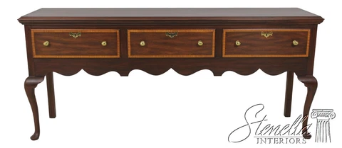 58619EC: HENKEL HARRIS Queen Anne Mahogany 3 Drawer Sideboard Cover