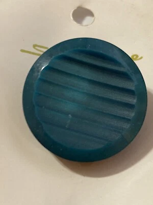 VTG Streamline Plastic Buttons Large Teal Concave Geometric 1-1/8" 2 New on Card - Image 1 of 4