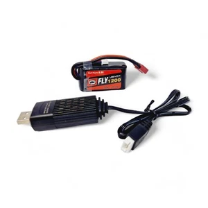 FTX Tracer HBX 16889 Ravage Upgrade Battery 2S 7.4v 1200mAh LiPo And USB Charger - Picture 1 of 9