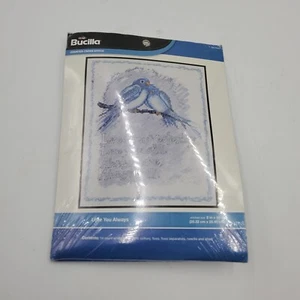 Bucilla Kit punto croce contato, "Ti amo sempre", Love Birds, WM45656, 8"x10" - Foto 1 di 8