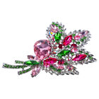 Ladies Bride Hat Crystal Rhinestone Brooch Pin Flower Corsage Pendant