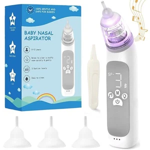 Electric Nasal Aspirator for Baby Nose Sucker with Music & colorful Lights, 3 Ad - Picture 1 of 8