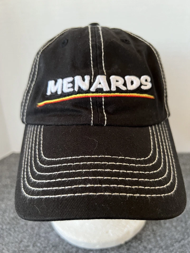 Sombrero NASCAR OSFA Negro Menards #27 Puntada en Contraste Auto Carreras  Foto 1 de 4